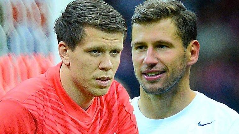 Grzegorz Krychowiak i Wojciech Szczęsny kłócą się na treningu