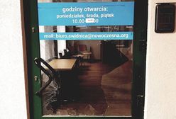 Akt wandalizmu w biurze Nowoczesnej. Rozbito szybę w drzwiach