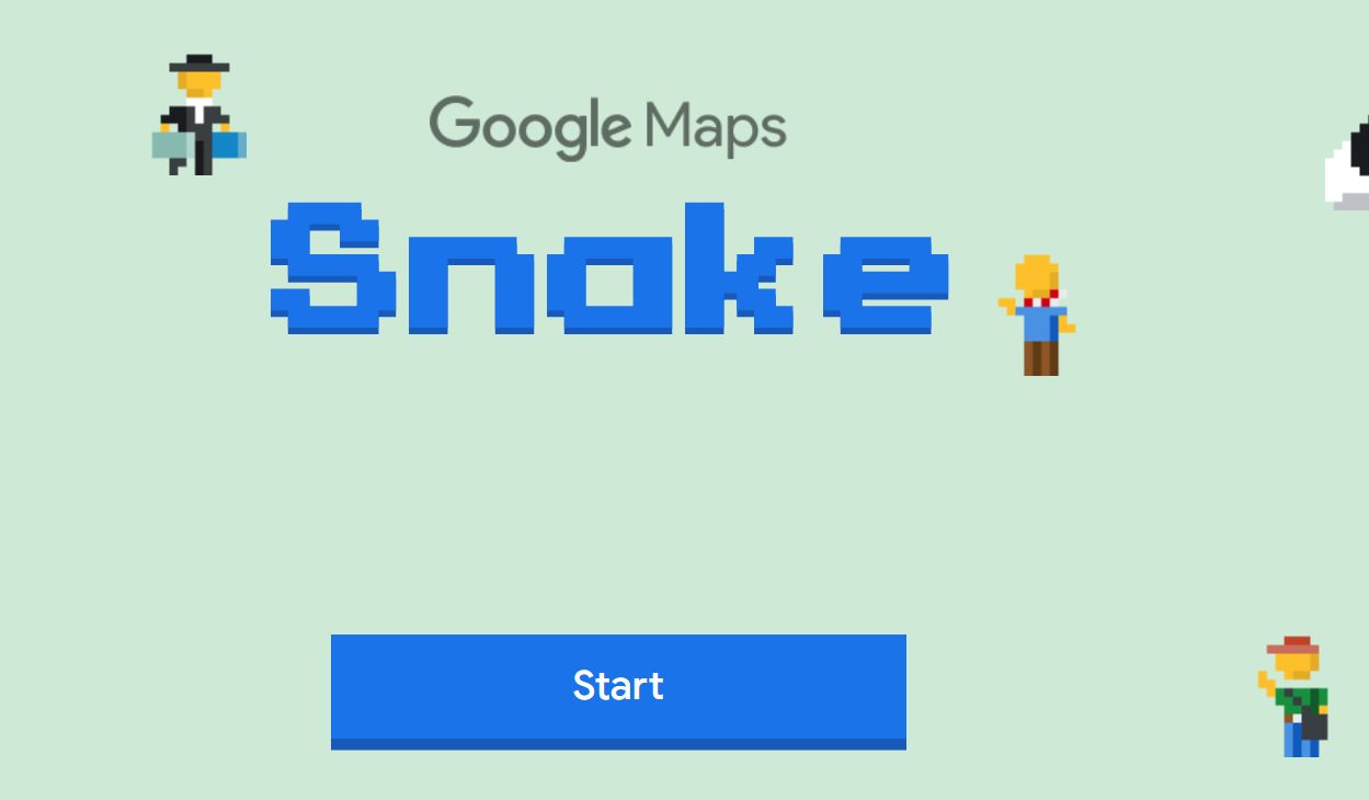"Snake, czyli "Wąż", na 1 kwietnia (Prima Aprilis) w Google Maps
