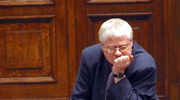 Wicepremier Jerzy Hausner podczas posiedzenia Sejmu