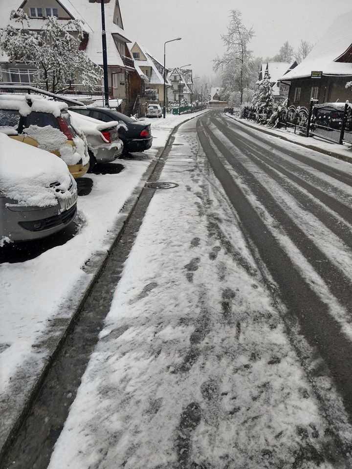 Pogoda. Śnieg w maju. Uwaga, bo ślisko