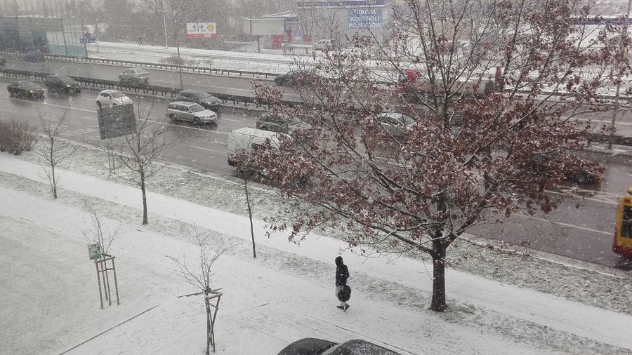 Tak w środę rano wyglądała Warszawa 