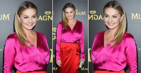 LOOK OF THE DAY: Małgorzata Socha i koktajlowy color blocking