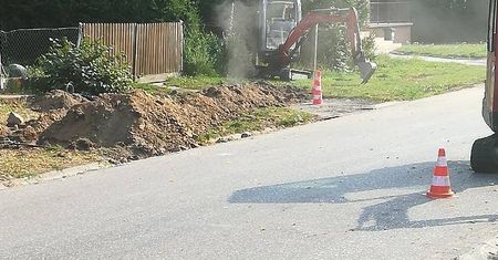 Koparka uszkodziła rurę z gazem