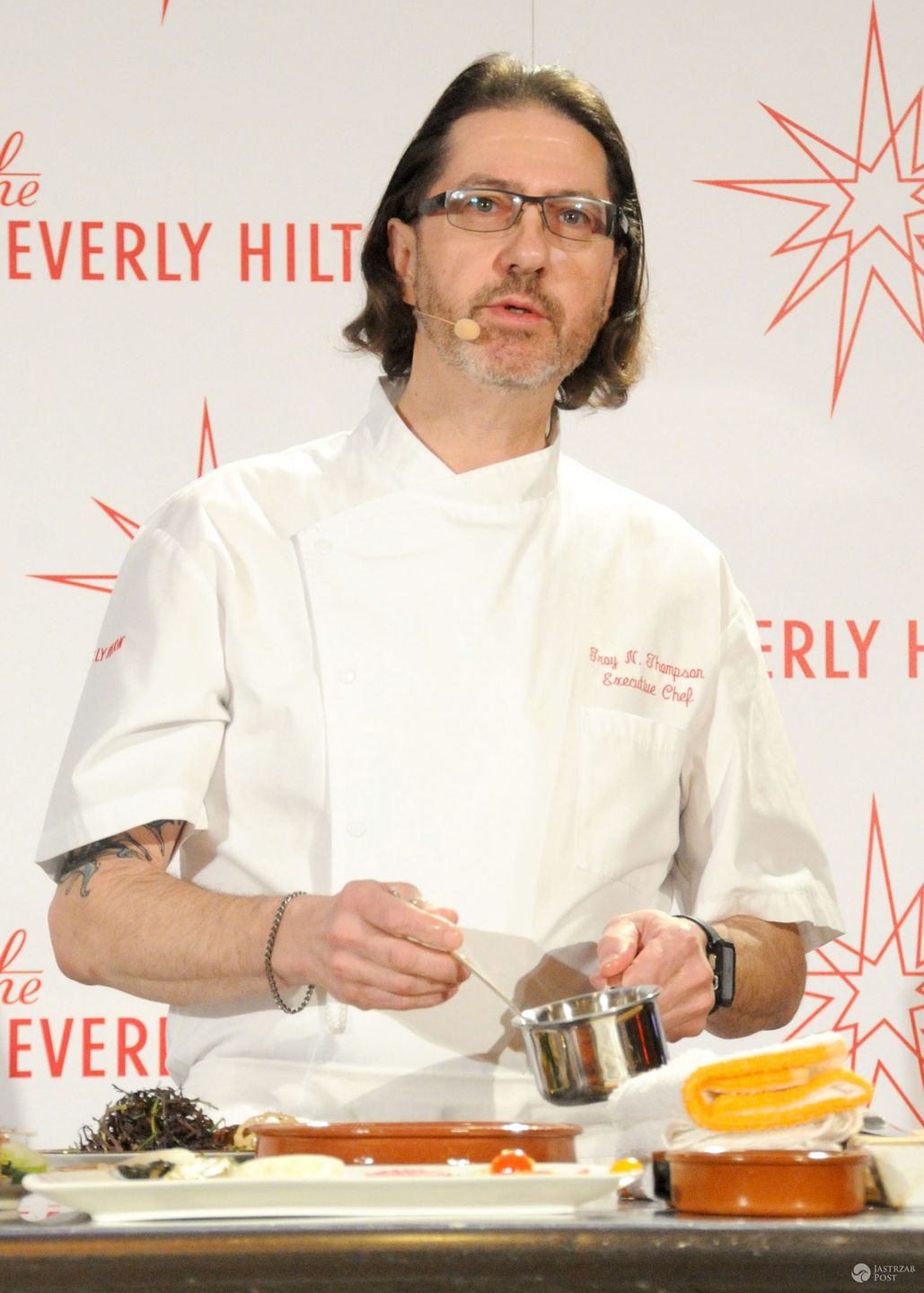 Troy N. Thompson., szef kuchni Beverly Hilton Hotel, prezentuje menu 73. edycji Złotych Globów (fot. ONS)
