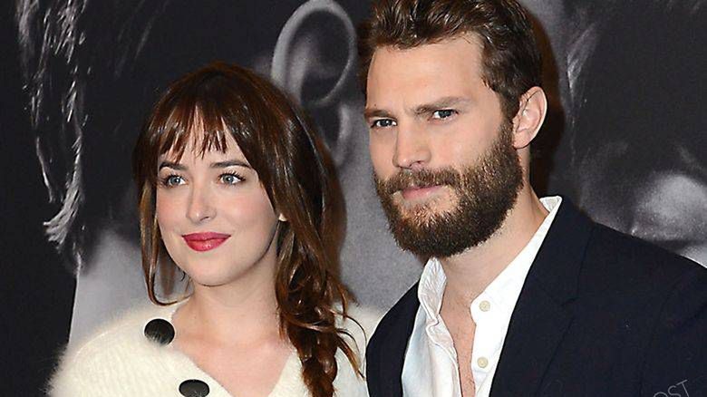 Jamie Dornan and Dakota Johnson attend the "Fifty Shades of Grey Fan Screening" on February 6, 2015 at The Ziegfeld Theatre in New York City, New York, USA.

photo by Robin Platzer/Twin Images/Photoshot