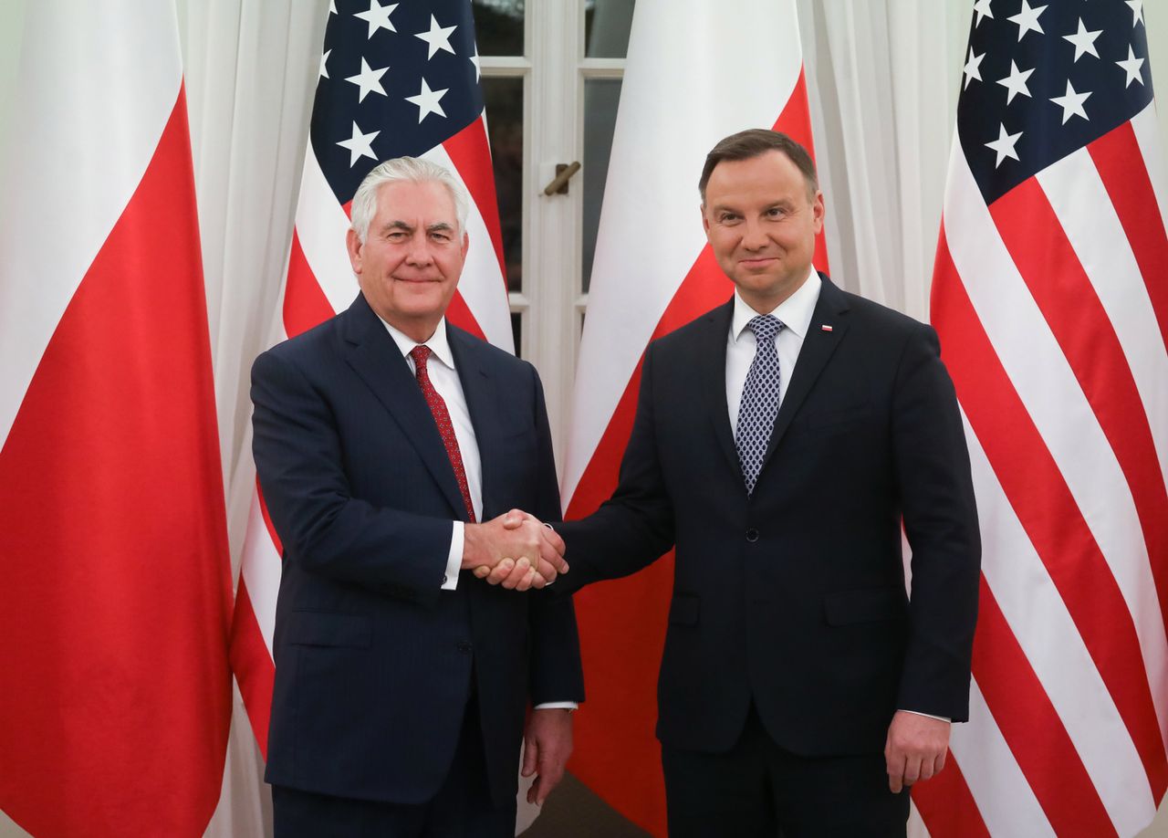 Rex Tillerson w Polsce. Amerykański sekretarz stanu spotkał się z Andrzejem Dudą
