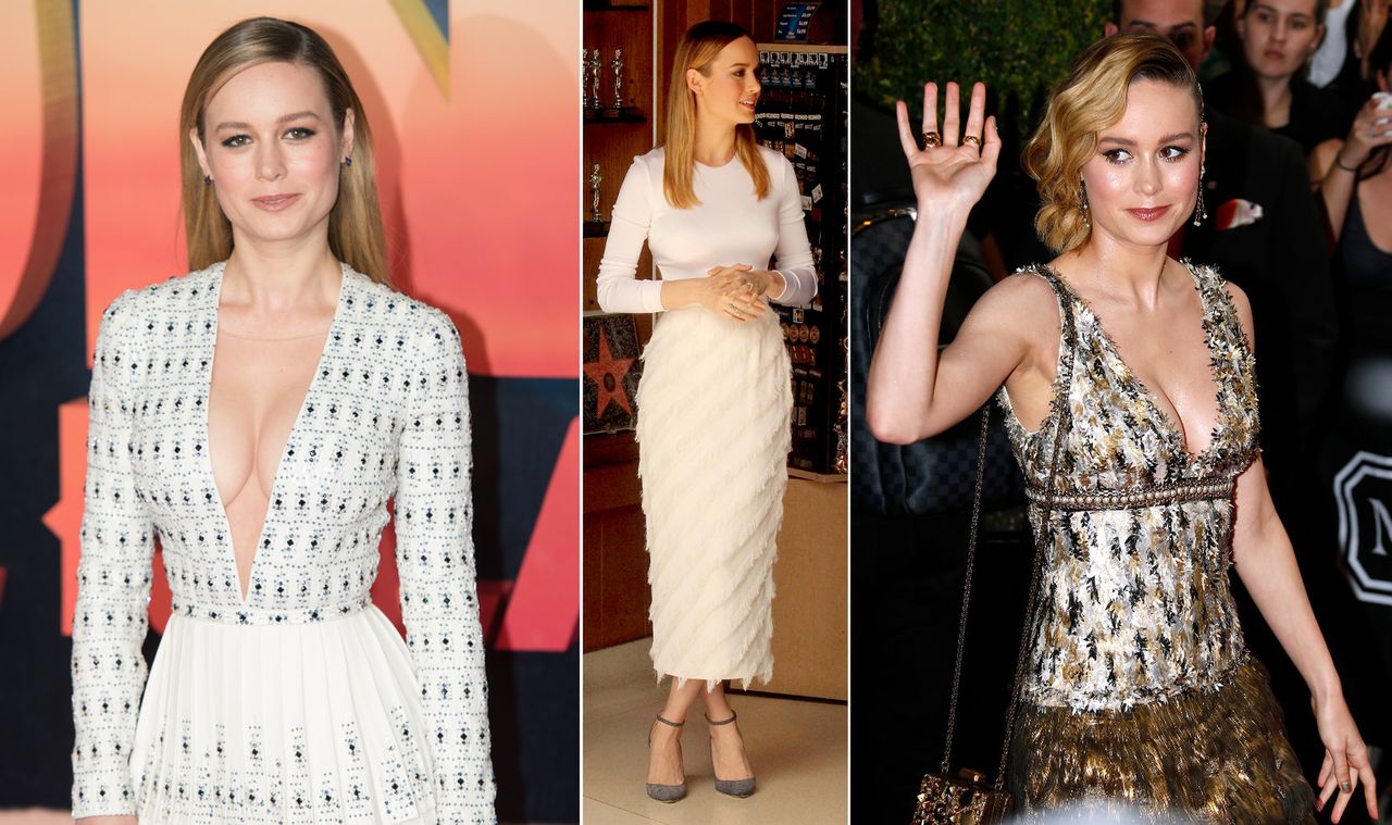 LOOK OF THE DAY: Brie Larson w "pudrowej chmurce" Monique Lhuillier