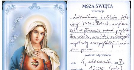 Zamówił mszę za wytrwałość dziennikarzy TVN i Polsatu. Ksiądz przekręcił intencję
