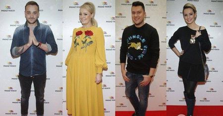 Gwiazdy na spotkaniu świątecznym w pasażu Tesco: Mateusz Gessler, Agnieszka Jastrzębska, Dorota Gardias i Łukasz Kędzior