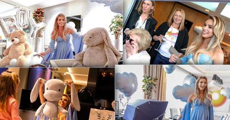 Izabela Janachowska wyprawiła baby shower na bogato! Tak się bawi przyszła mama! [WIDEO]