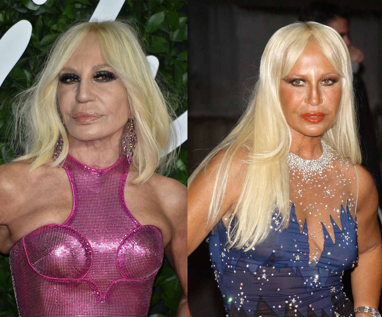 Donatella Versace kiedyś i dziś