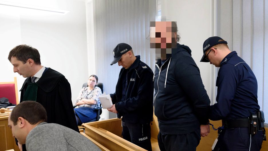 Arkadiusz Ł. "Hoss" podczas rozprawy przed sądem