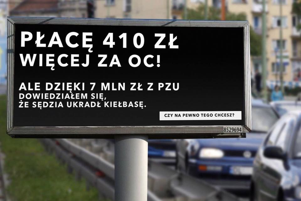 Na właścicieli samochodów podziałała taka przeróbka rządowej kampanii. 