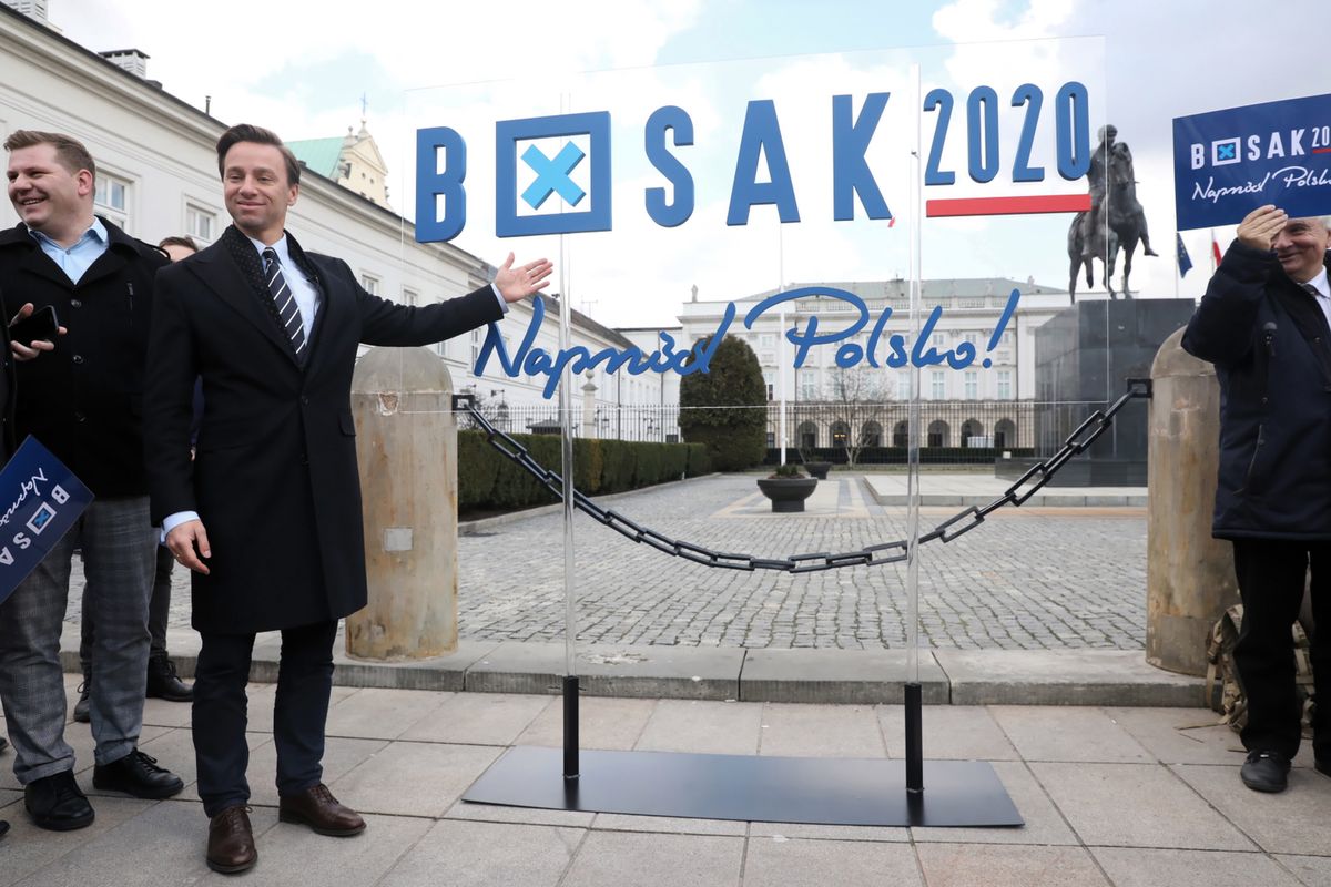 Wybory prezydenckie 2020. Krzysztof Bosak z hasłem wyborczym
