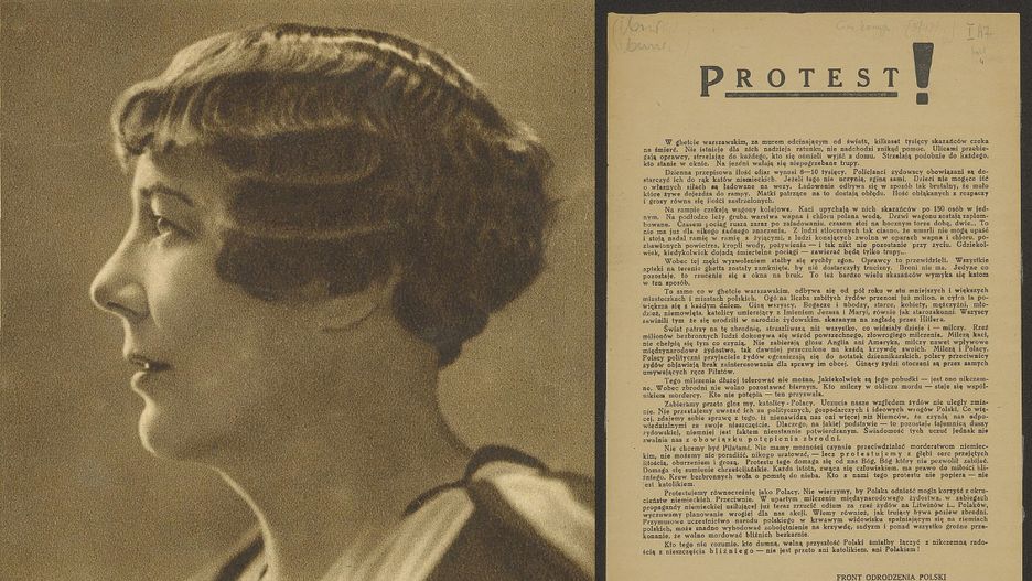 Zofia Kossak w 1942 r. napisała "Protest!" przeciw zbrodniom na Żydach