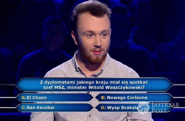 Wpadka ministra Waszczykowskiego wyśmiana w Milionerach