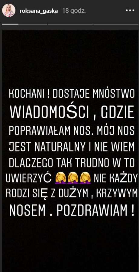 Roxi Gąska na temat operacji plastycznych