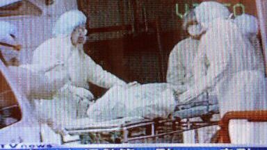 Chory w drodze do szpitala