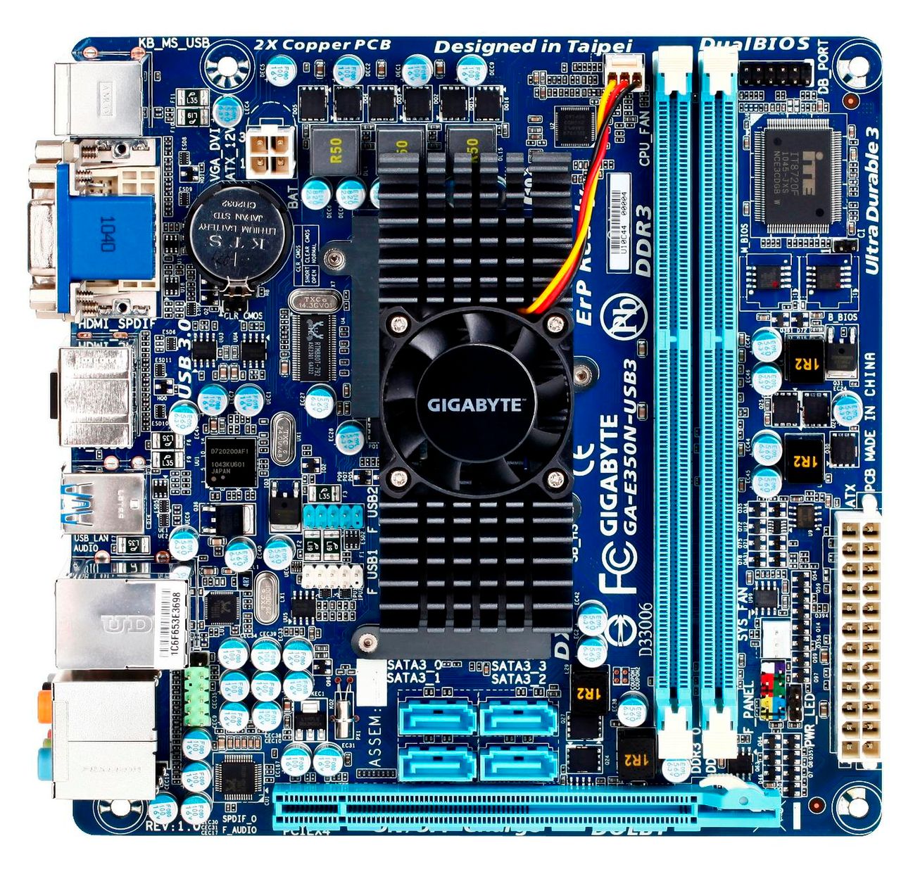 GA-E350N-USB3 - płyta główna dla komputerowych miniatur