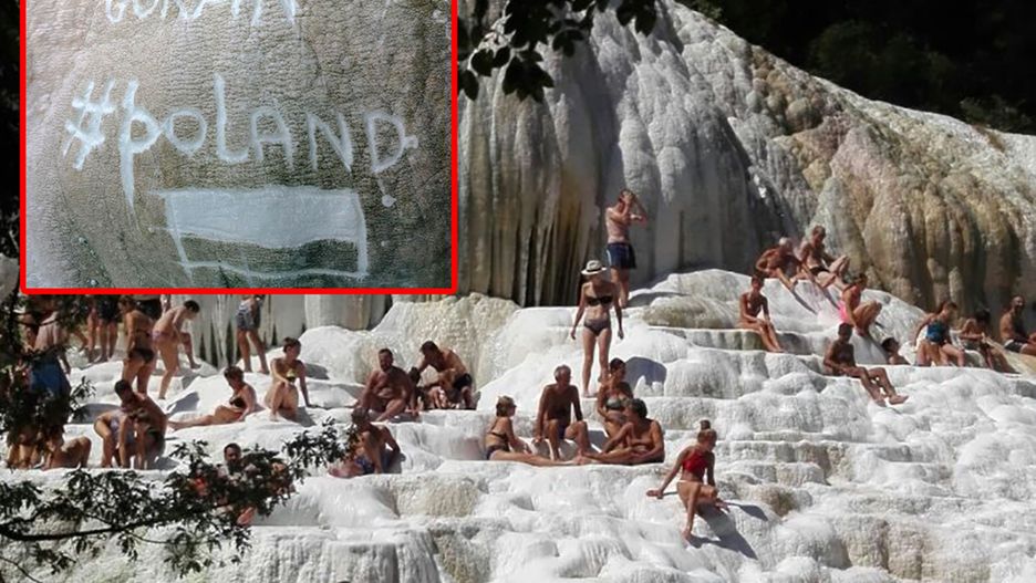 Włochy. Polscy turyści zdewastowali atrakcję Toskanii. Wydrapali napisy.