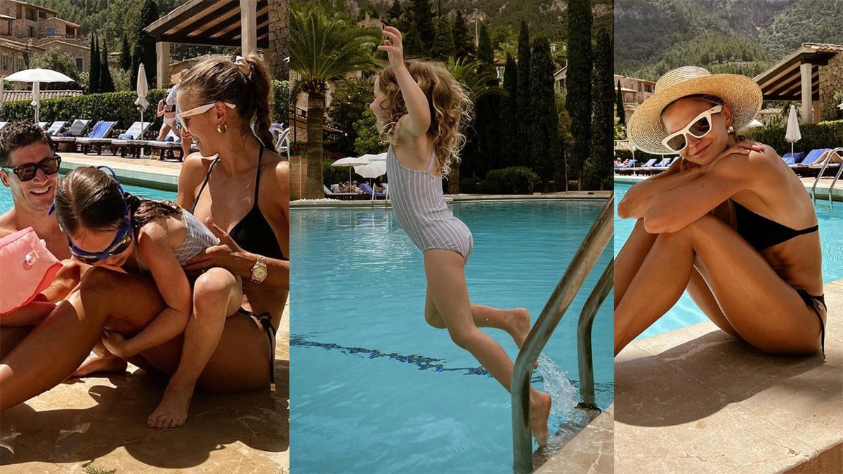 Anna Lewandowska pochwaliła się rodzinną niedzielą na Majorce. Trenerka łapie słońce, a córeczki szaleją w basenie