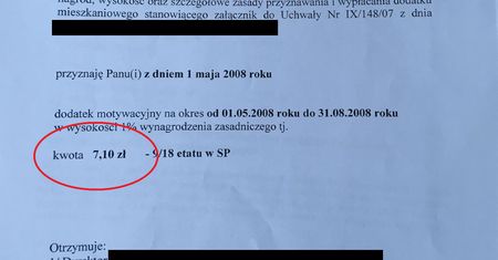 4,25 zł miesięcznie. Nauczyciele pokazują kwoty dodatków do pensji