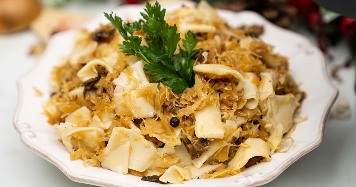 Łazanki z kapustą i grzybami- Pyszności