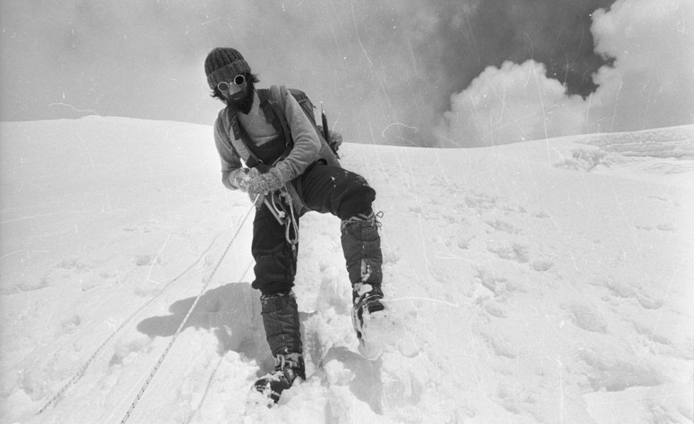 Zygmunt "Zyga" Heinrich podczas polskiej wyprawy na Kanczendzongę, 1978 r. 