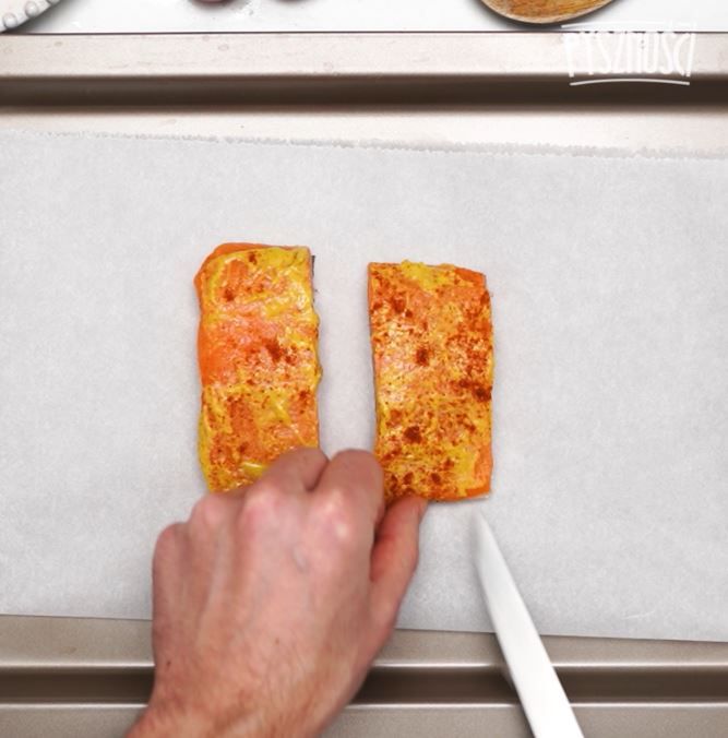 Szybki obiad z łososiem- Pyszności