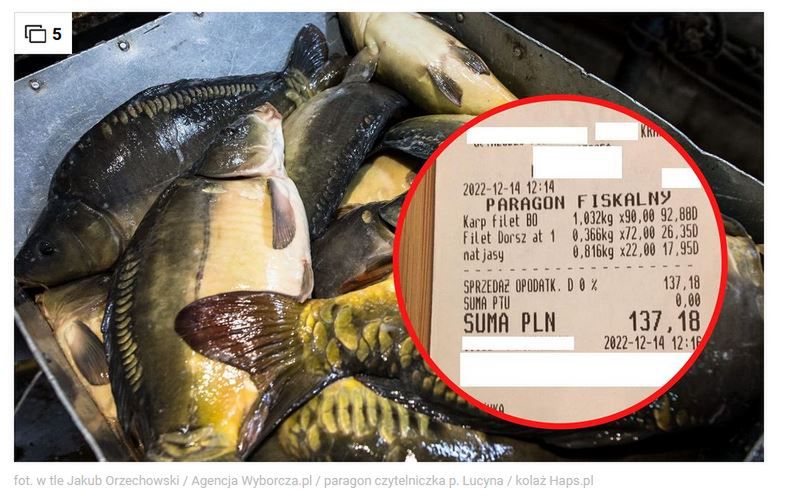 Cena karpia zwala z nóg- Pyszności/ źródło: Haps.pl
