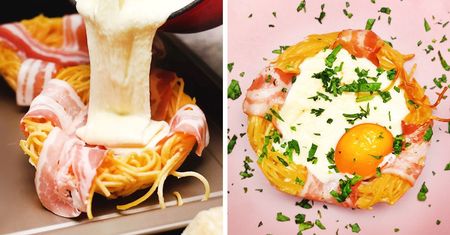 Miseczki a'la carbonara. Zaskakujący przepis na pyszny makaron