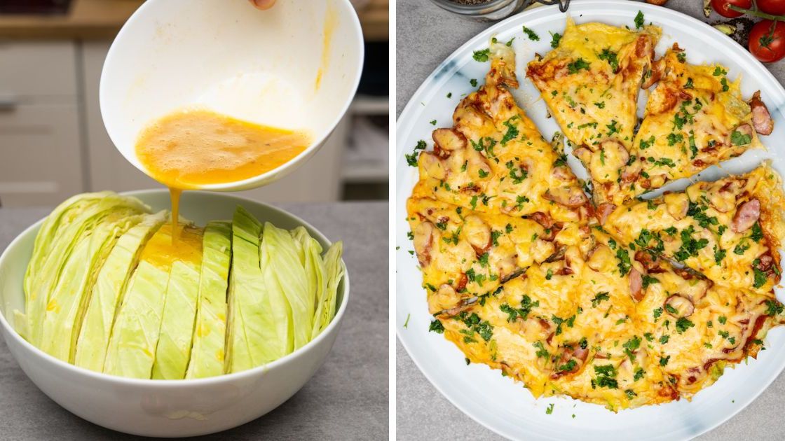 Omlet z kapustą- Pyszności