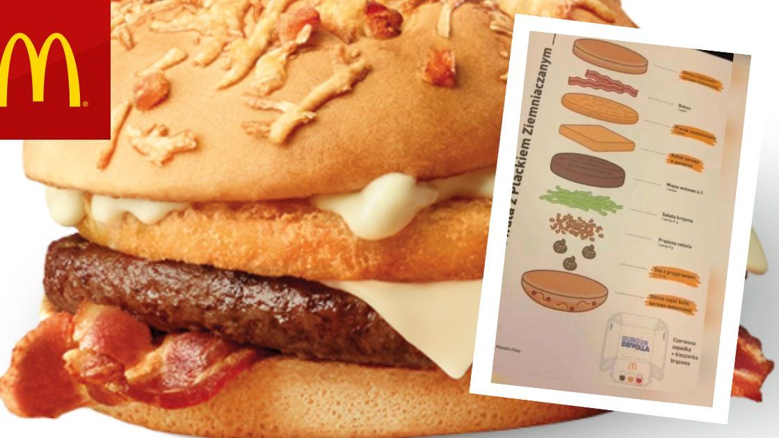 Burger Drwala z plackiem- Pyszności