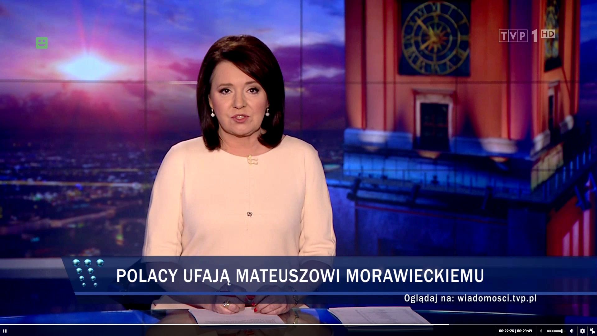 Danuta Holecka, jedna z prezenterek "Wiadomości" 