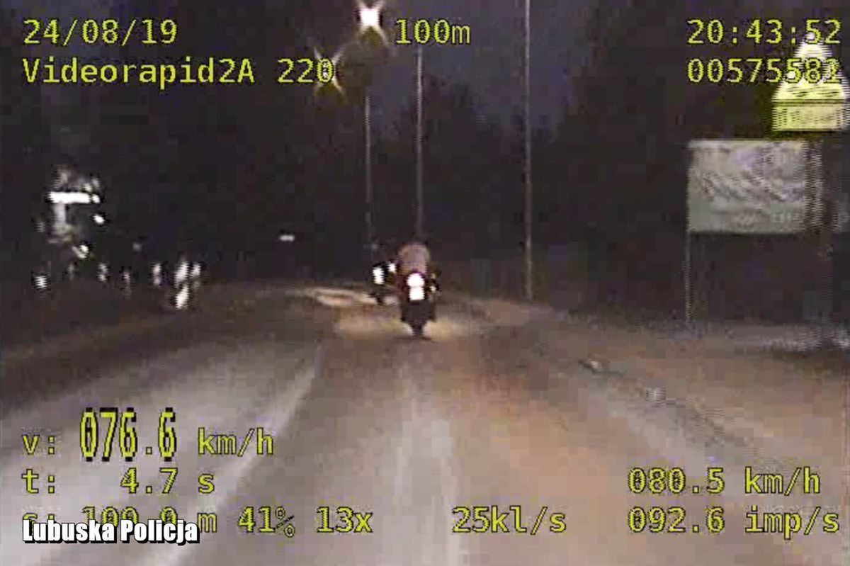 Szalony pościg za motocyklistami. Pędzili prawie 200 km/h