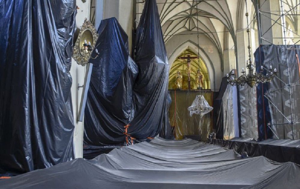 Zamknięty kościół św. Mikołaja w Gdańsku, lipiec 2019 r. 