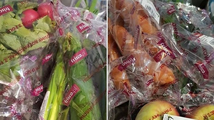 Frisco.pl obficie wykorzystuje folię do pakowania swoich dostaw