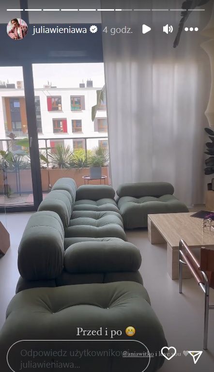 Julia Wieniawa pokazuje salon po remoncie