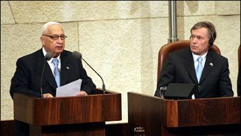 Horst Koehler i Ariel Sharon