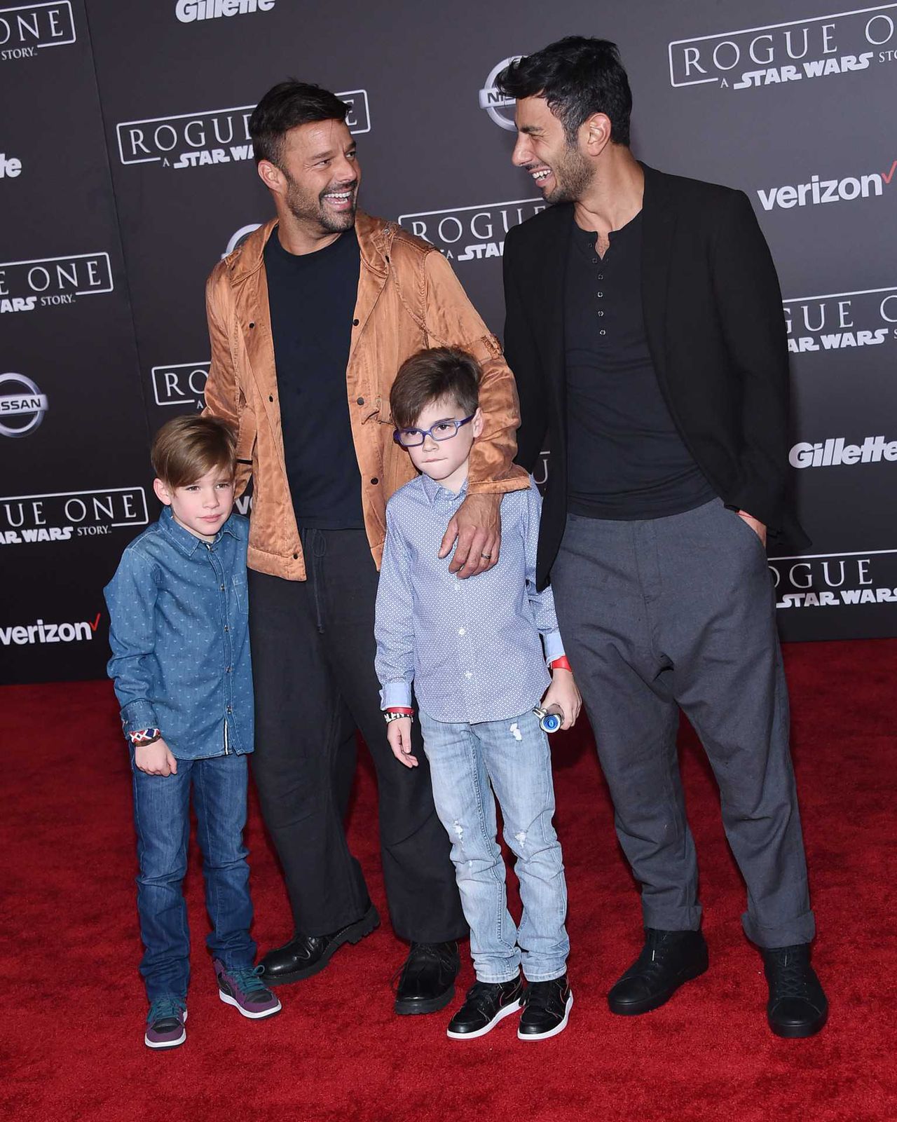 Ricky Martin i Jwan Yosef z synami