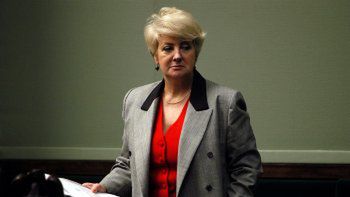 Przewodniczaca KRRiTV Danuta Waniek w ławie sejmowej