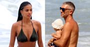 Vincent Cassel na plaży z młodą żoną. Odsłonił wyrzeźbione ciało