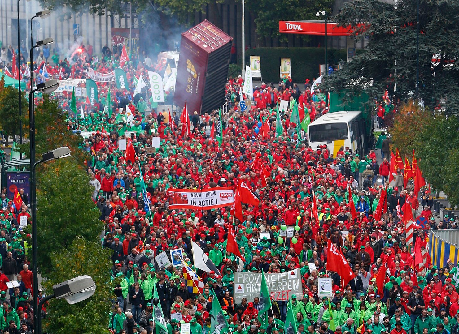 Protesty w Brukseli (07-10-2015)