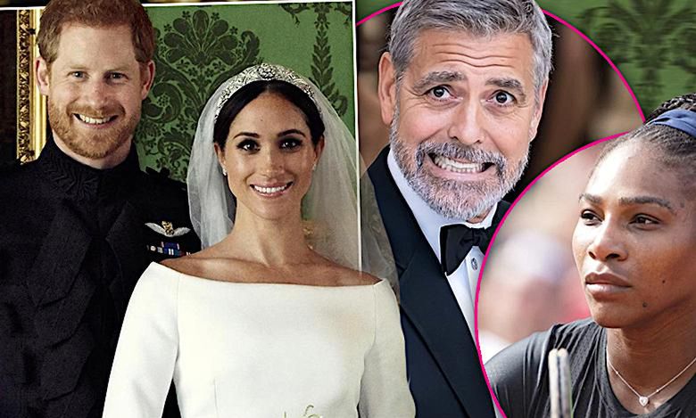 George Clooney, Serena Williams, wesele Meghan Markle i książę Harry