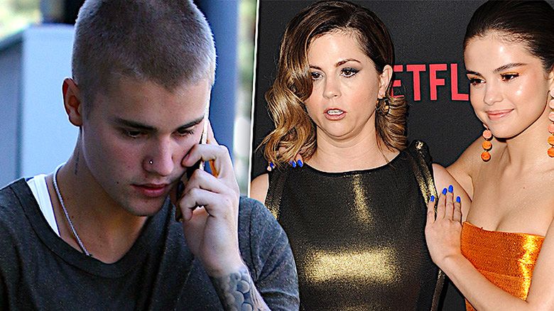 Justin Bieber i Selena Gomez z matką