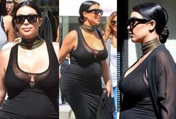 Kardashianka podkreśliła ciążowy brzuszek obcisłą sukienką