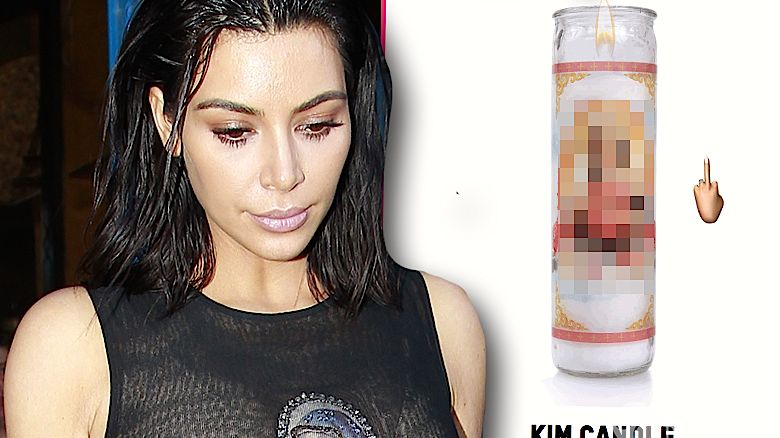 Świece Kim Kardashian jako Matka Boska