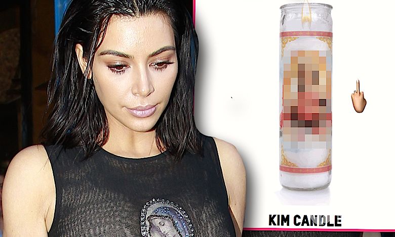 Kim Kardashian przeszła samą siebie! Wypuściła kolekcję świec. Pozuje na nich jako... "To już gruba przesada". Potwierdzamy
