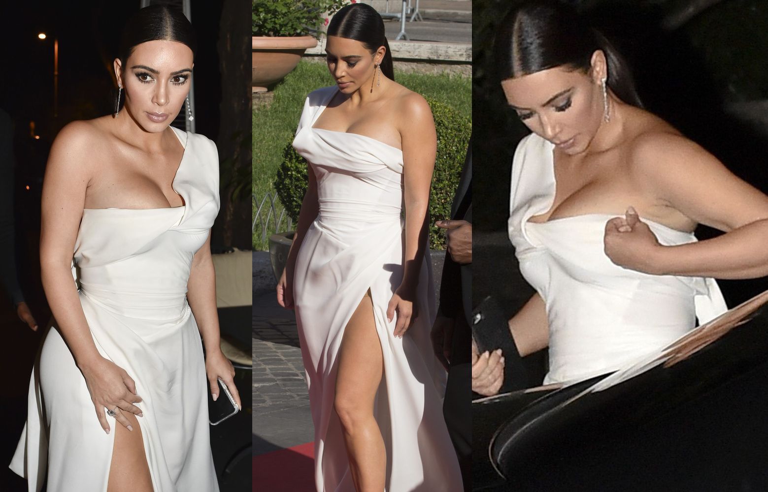 Kim Kardashian znów w za ciasnych ubraniach. Wpadka?